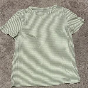 Mint Green Striped T-Shirt